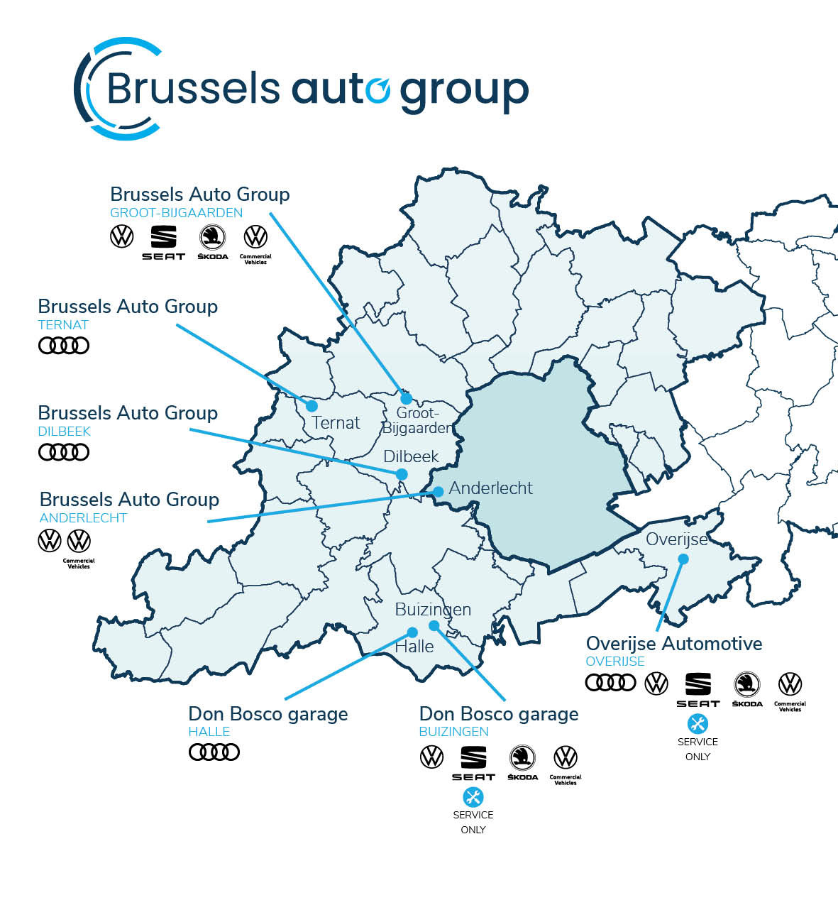 Locaties Brussels Auto Group